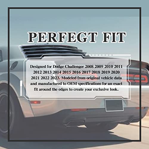 Acmex Rear Window Louvers For Dodge Challenger 2008 2009 2010 2011 2012 2013 2014 2015 2016 2017 2018 2019 2020 2021 2022 2023 2022 2023 Windshield Sun Shade Cover Vintage Style Louver(Matte Black) #TOP5