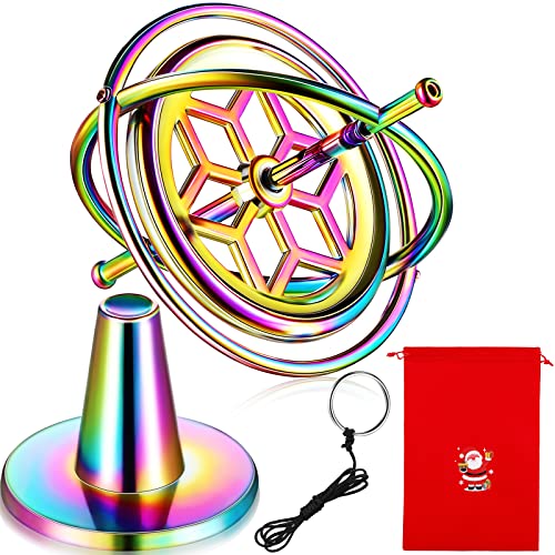 Metal Gyroscope Flying Motion Balance Gyroscope Toy Colorful Physics