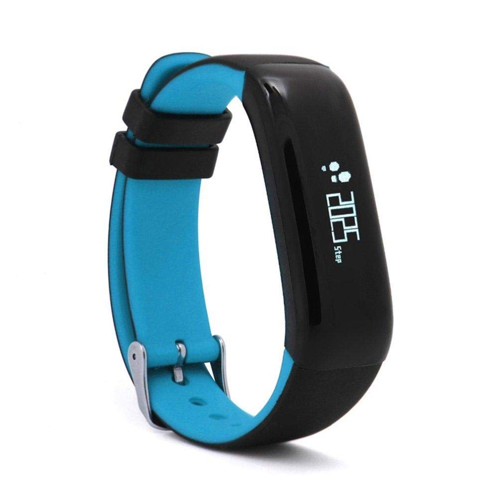 Forge P1 Fitness Tracker Bluetooth Waterproof Smart Wristband with Heart Rate Monitor - Blue Black