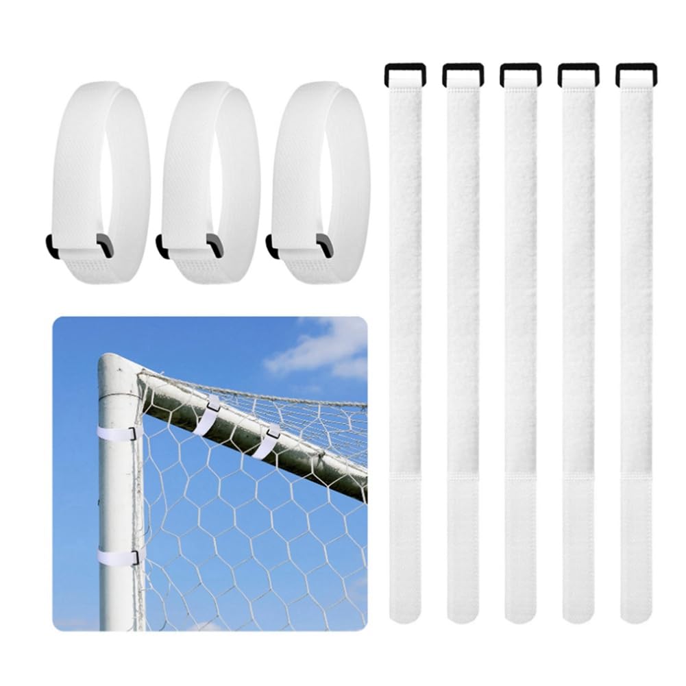 Srutueo 30pcs Goal Net Straps Soccer Goal Net Fastening Tie Straps Soccer Goal Net Straps Easy to Use, White
