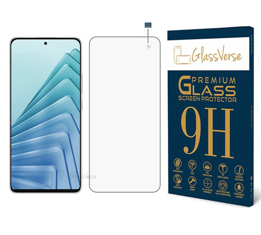 GlassVerse® 9H Tempered Glass For Redmi Note 14 (PACK OF 1) with Free Installation Kit Full screen Coverage - 6.67 inch
