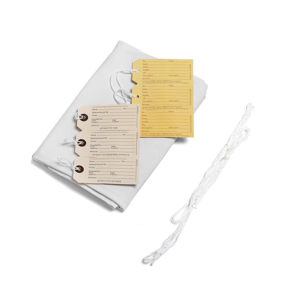 MediChoice Post Mortem Bag Kit, w/Curved Zipper, 36x90 Inches, Adult, 1314PM500B (Case of 10)