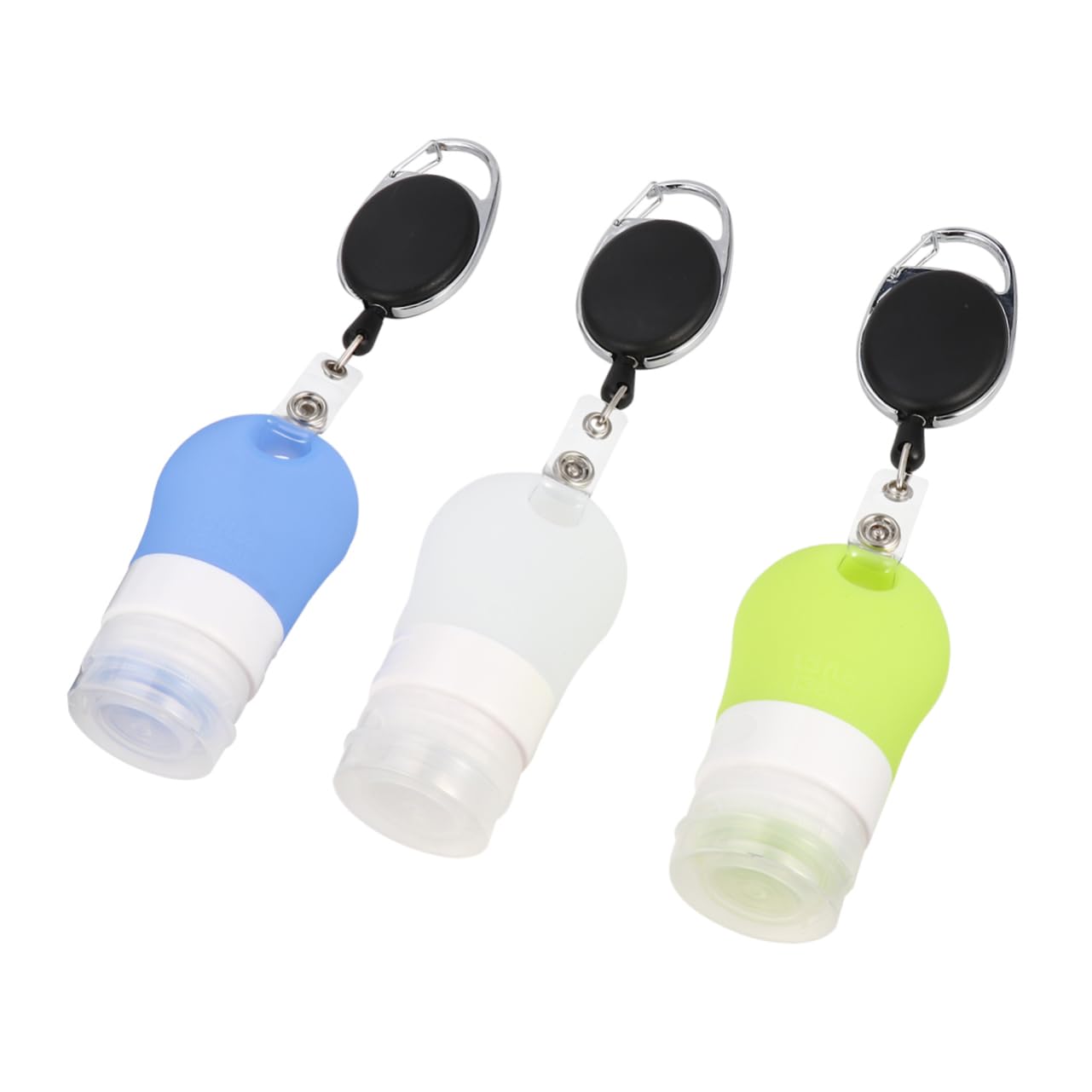 Gatuida 3piezas Botellas De Viaje Contenedor De Champú Portátil De Envase De Viaje Botellas De Silicona Para Mano Rellenable