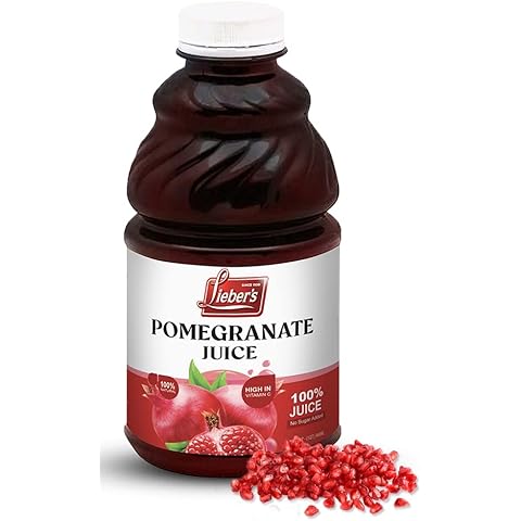 Lieber’s Pomegranate Juice – 32fl oz Pure and Natural Pomegranate Fruit Juice – No Added Sugar or Preservatives – Natural Juice Rich in Vitamin C and Antioxidants – Refreshing and Tasty Cover