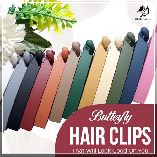 Image of BIRDWARE Medium-Size Multi Color Imported Acrylic Material Butterfly Hair Clips For Women | Hair Clutchers