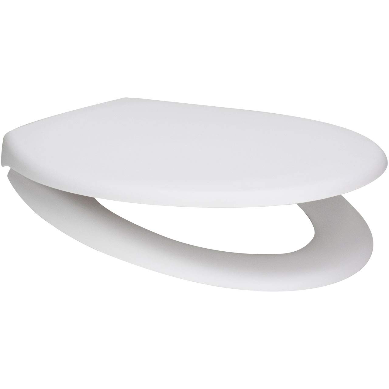 Euroshowers White Matt Colour Oval Toilet Seat from B&Q
