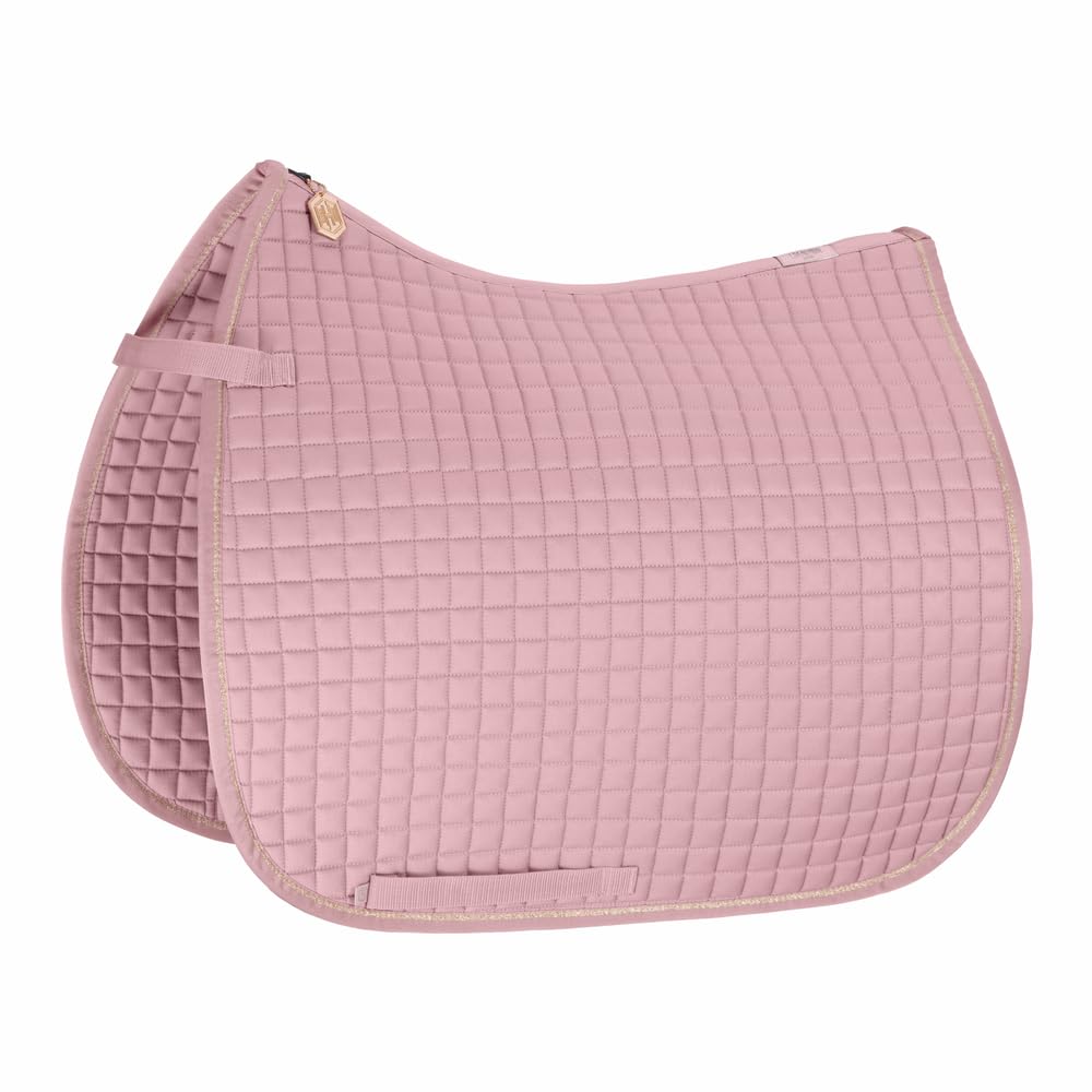 Tapis De Selle Eskadron Heritage - Gris/Rose - Coton - Neuf - Pour Poney (GP Ou C/F)
