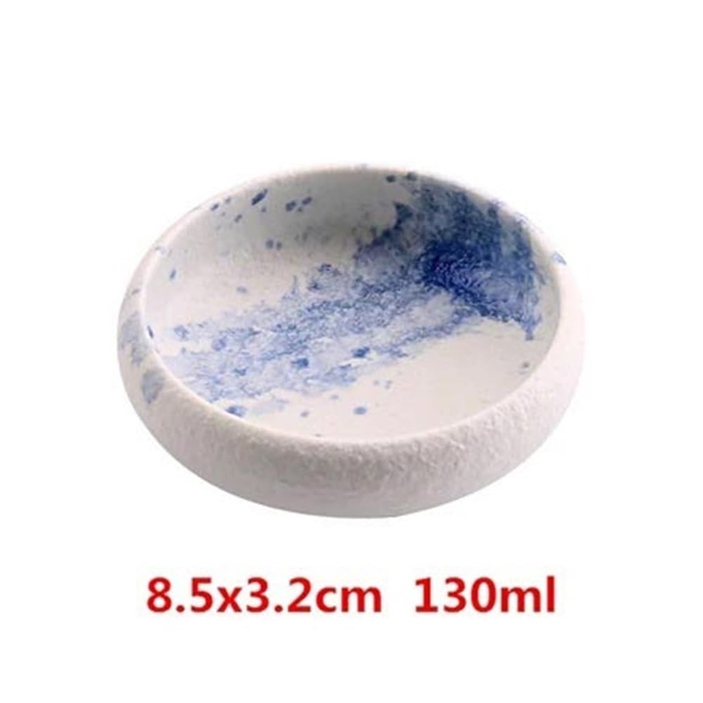 Soßengericht Sojasauce-Dip-Schalen, Keramik-Schüssel, Dip-Set, kleine Beilage(Blue)