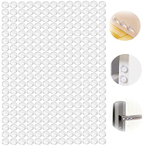 260 pièces Coussinets de pare-chocs adhésifs Butoirs de Porte Protection de Portes et Murs Tampon Caoutchouc Transparent Pieds Amortisseurs Autoadhésifs Tampon Butées de Porte Transparentes Cover