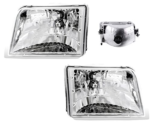 SPPC Headlights Assembly Set for Ford Ranger - (Pair) Includes Driver Left and Passenger Right Side Replacement Headlamp Clear Lenses
