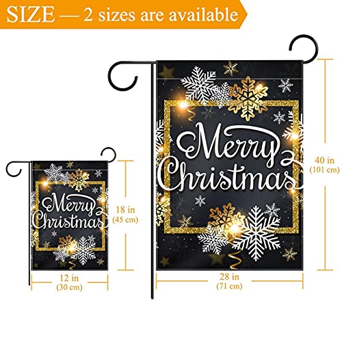 Drapeau de Noël double face résistant intempéries pour décoration extérieure
