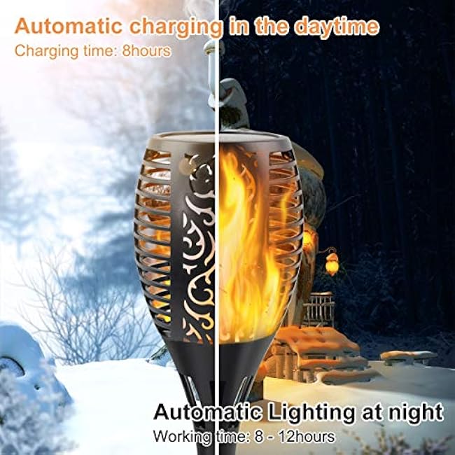 Solar Flame Lights 8 Pack