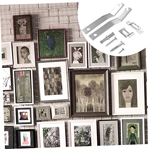 Image of 2sets Locking Hardware Picture Hanging Kit Secure -Theft Hooks for Picture Frames Easy to Install Hangers for Hotels and Art Displays