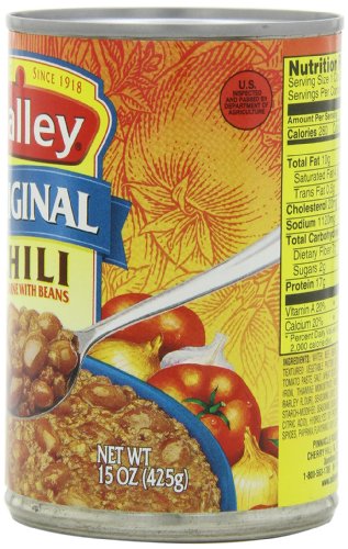 Nalley Original Chili Con Carne with Beans, 14-Ounce Cans (Pack of 8)
