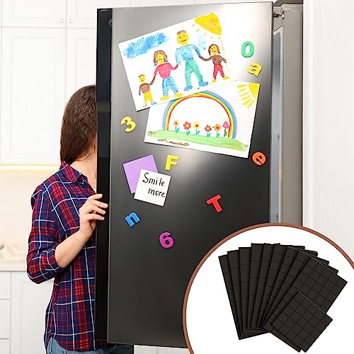 OFFCUP Magnetische Quadrate, 300 Stück, selbstklebende Magnetbögen (1 x 1 cm + 2 x 2 cm), Alternative zu Aufklebern