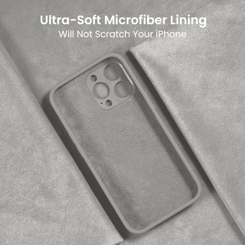 Image of FireNova Designed for iPhone 15 Pro Max Case, Silicone Upgraded [Camera Protection] Phone Case, Soft Anti-Scratch Microfiber Lining Inside, 6.7 inch, Natural Titanium