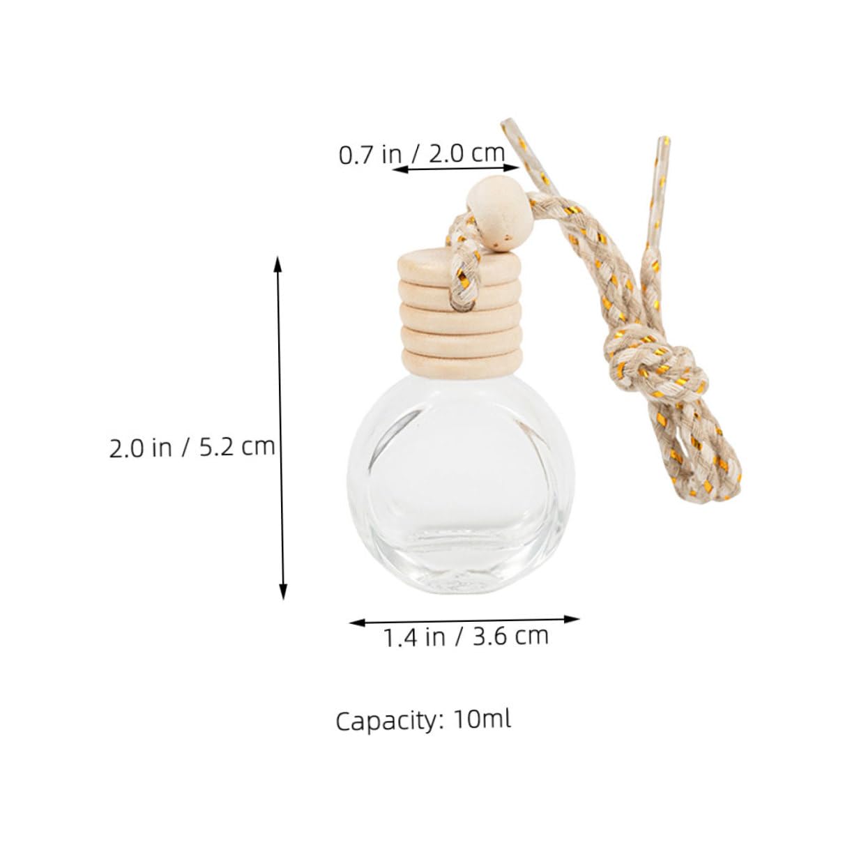 ULTECHNOVO 50 Pz Bottiglia Di Profumo Per Auto Flaconi Diffusori Per Auto Sospesi Flacone Diffusore Essenziale Bottiglie Di Oli Essenziali Diffusore Di Deodorante Per Auto Bicchiere