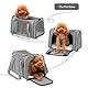 X-ZONE PET Airline Approved Pet Carriers,Soft Sided Collapsible Pet Travel Carrier for Medium Cats and Puppy (Medium, Grey)