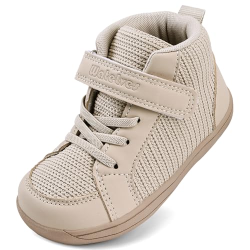 WateLves Toddler Little Kids Wide Barefoot Shoes Boys Girls Winter High Top Minimalist Sneakers...
