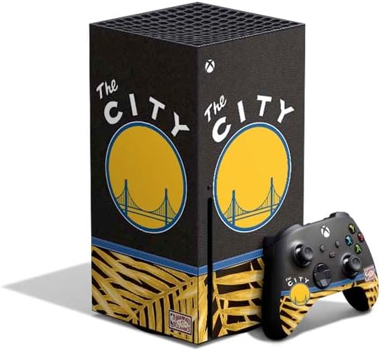 Skinit Decal Gaming Skin Compatible with Xbox Series X Bundle - Officially Licensed NBA Golden State Warriors Canvas Design