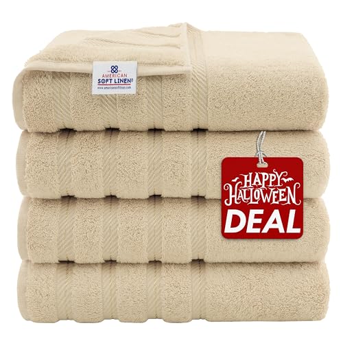 American Soft Linen Luxury Bath/Shower Towels for Bathroom, 100