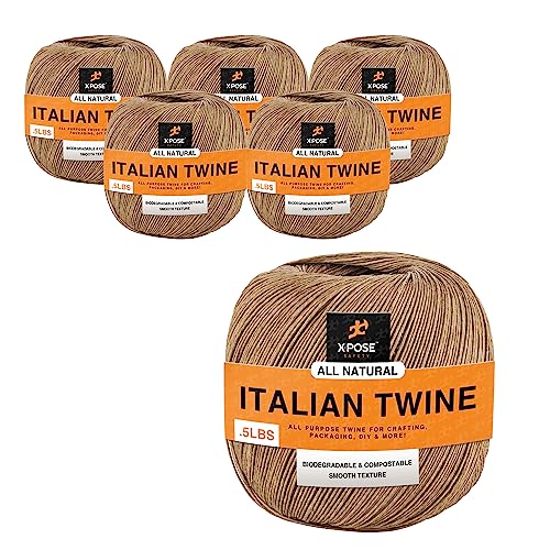 Ruby Italian Spring Twine - 4 Ply 1/2 Pound Italian Ball Twine String - Upholstery Webbing - Natural Wax Coated Cord - For Upholstery Supplies, Reupholstery Of Springs, And Furniture Repair #TOP17