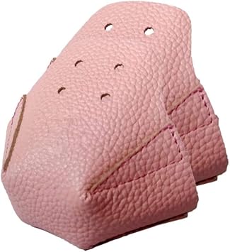 Toe Cap Guards Roller Skate Toe Guards Protectors PU Leather 4 Holes with Toe Cap Guards for Roller Skates Pink