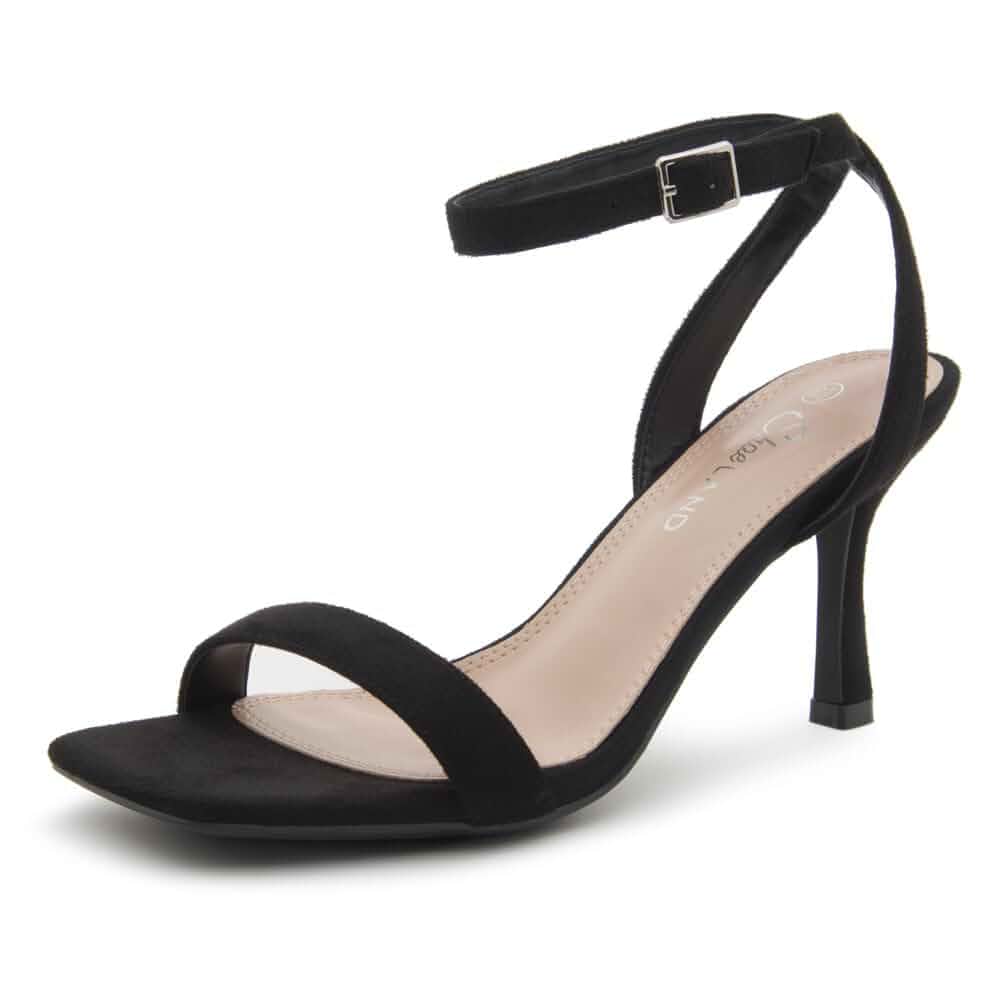 Shoe Land Women’s High Heel Sandals | Strappy Slingback Heels with Square Open Toe | Ankle Strap Dressy Stilettos for Wedding, Party & Evening Events 2025