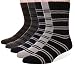 Velice Men's Super Thick Warm Wool Winter Socks 5-Pack (Stripe A-2)