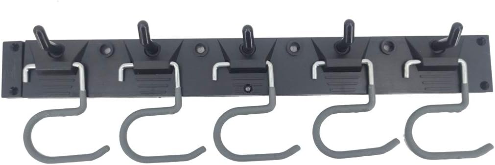 FixtureDisplays® 48" Adjustable Tool Hanging System, Wall Mount Garage Tool Holder Organizer, Garden Tool Organizer, Garage Storage, 3 Segment Brackets 12 Hooks Grippers 15271-2D