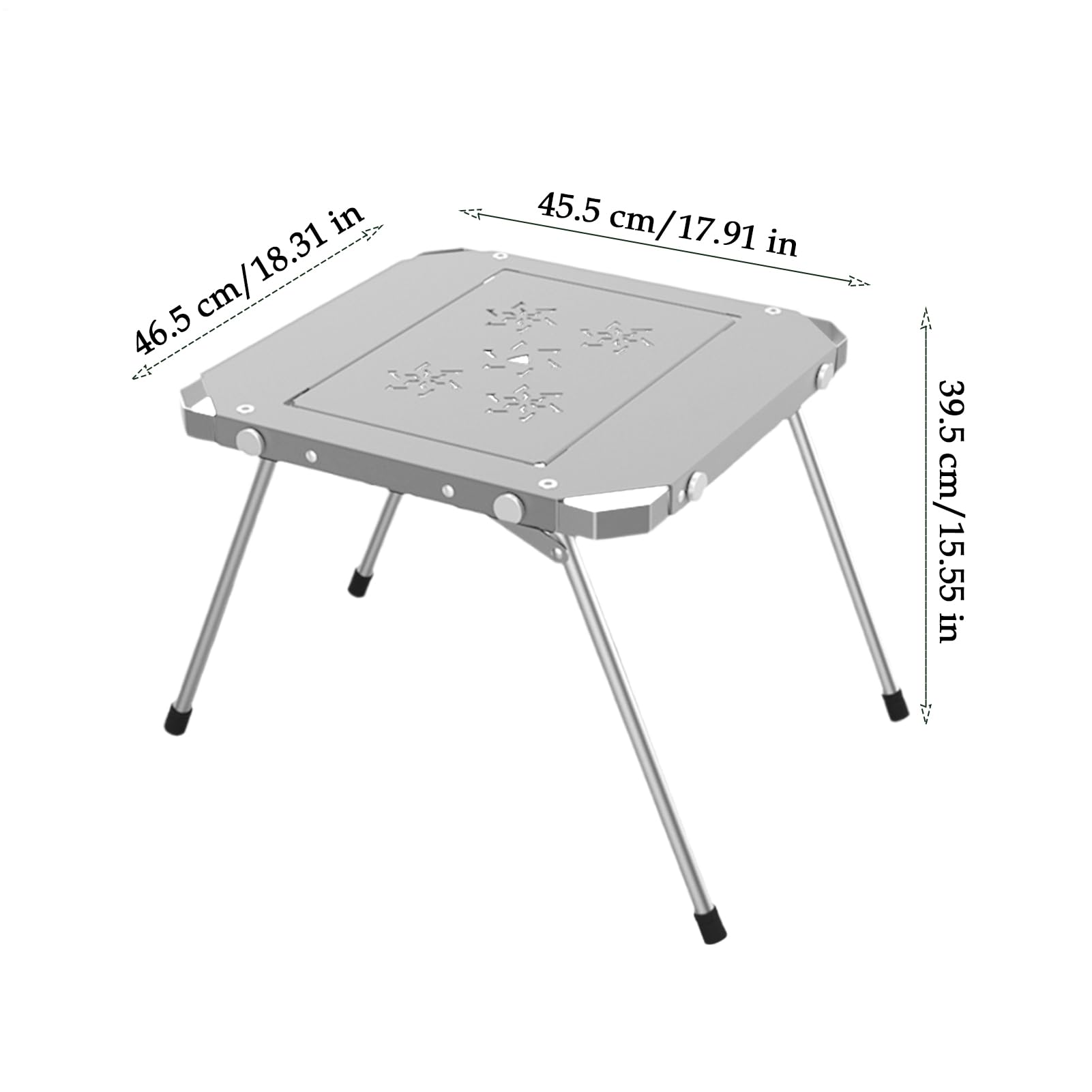 Tavolino Pieghhevole in Lega di Alluminio Ripiegabile per Giardinaggio | Tavolo Da Campeggio per Famiglia Casa Patio Picnic Pesca Prato Giardino e Esterno