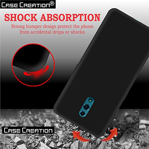 Image of Case Creation for Oppo Reno 2019 Back case, Oppo Reno Slim Flexible Smart Look case with 360 Camera All Angle Protection (Pure Black)