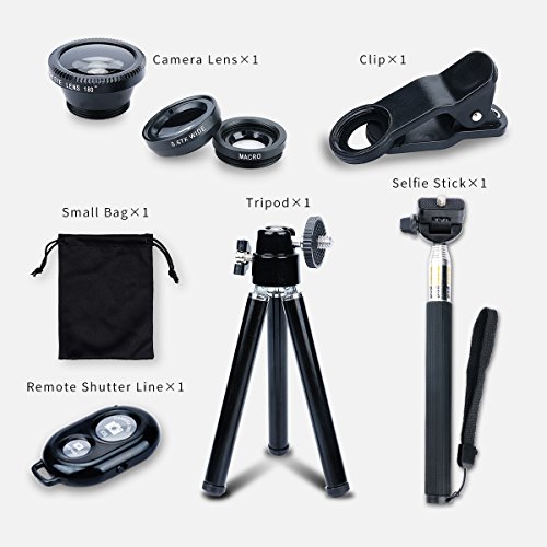 AFAITH Bastone Selfie Bluetooth, 9 in 1 Obiettivo