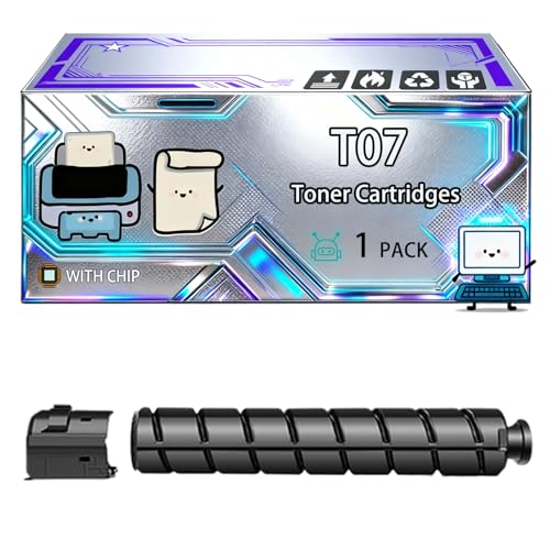 T07 Toner Cartridges Compatible for Canon imagePRESS C165 Printers, With Chip, 70000 Pages, Vibrant Colours (1 Pack Cyan)