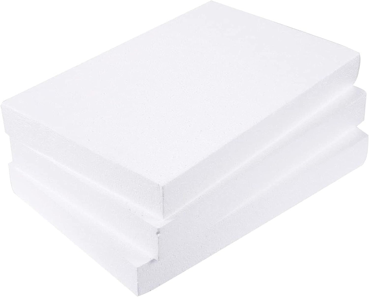 MyMobility Craft Foam Bricks for DIY Supplies, 1 Inch Thick Rectangular Blocks for Carving, Sculpture, Art (8x10x1in, 10 Pack)