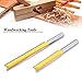 Mesee Set of 2 Pieces Extra Long Straight Router Bit Set, 1/4-Inch Shank Double Flute Straight Grooving Bits Trimming Cutter Woodworking Milling Tools with 2