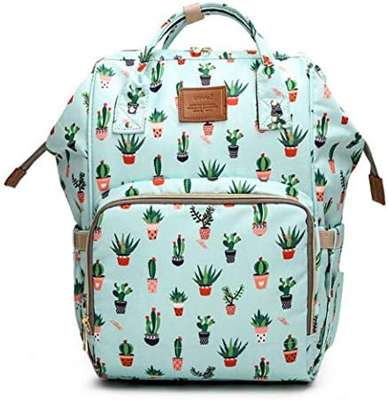 Large Capacity Baby Diaper Bag Backpack Waterproof Travel Nappy Diaper Bags Cute for Girls Boys (Potted Plants)