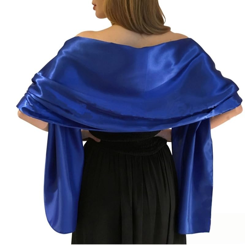 Womens Satin Shawls And Wraps For Evening Dresses, Sheer Chiffon Women Elegant Soft Silky Wraps Wedding Bridal Scarf3