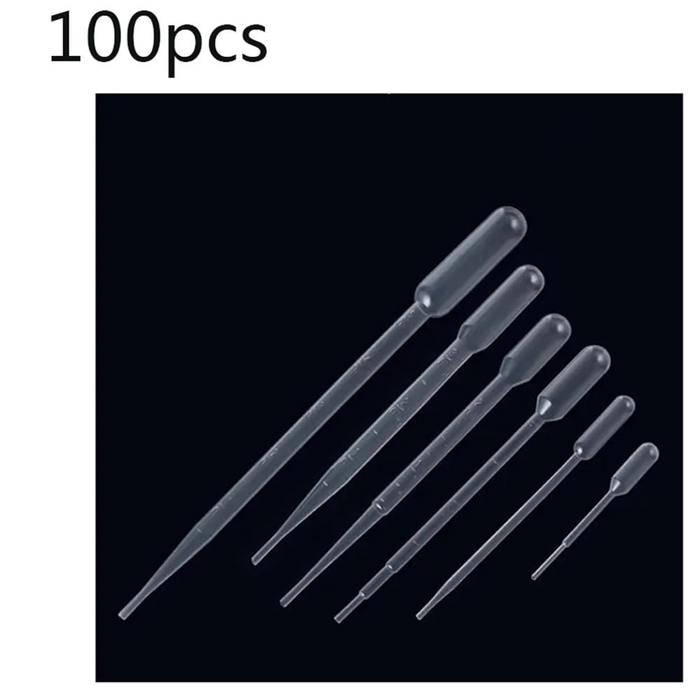 100 sztuk, 1/2/3/5 ml, praktyczne, przezroczyste pipety jednorazowe z tworzywa sztucznego, do laboratoryjnego użytku (10 ml, 100 szt.)
