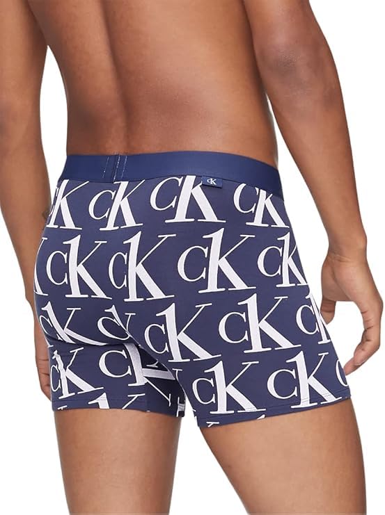 Calvin Klein Men's CK ONE Microfiber Boxer Brief (US, Alpha, Large, Regular, Regular, Blue Shadow Logo)3