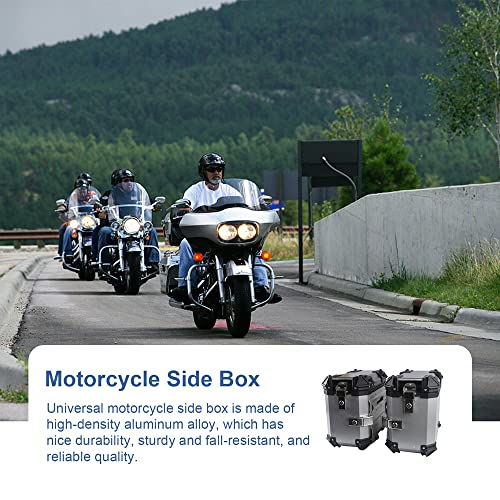 Jiangtao par 35L caixa de armazenamento lateral de motocicleta universal liga de alumínio bolsa de b