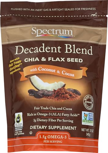 Spectrum Essentials Decadent Blend Ground Chia & Flax Seeds, 12 O...