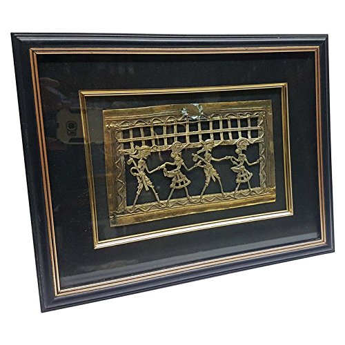 Dhokra Art Handmade Wall Frame Dhokra Tribal Life Figure for Wall Décor