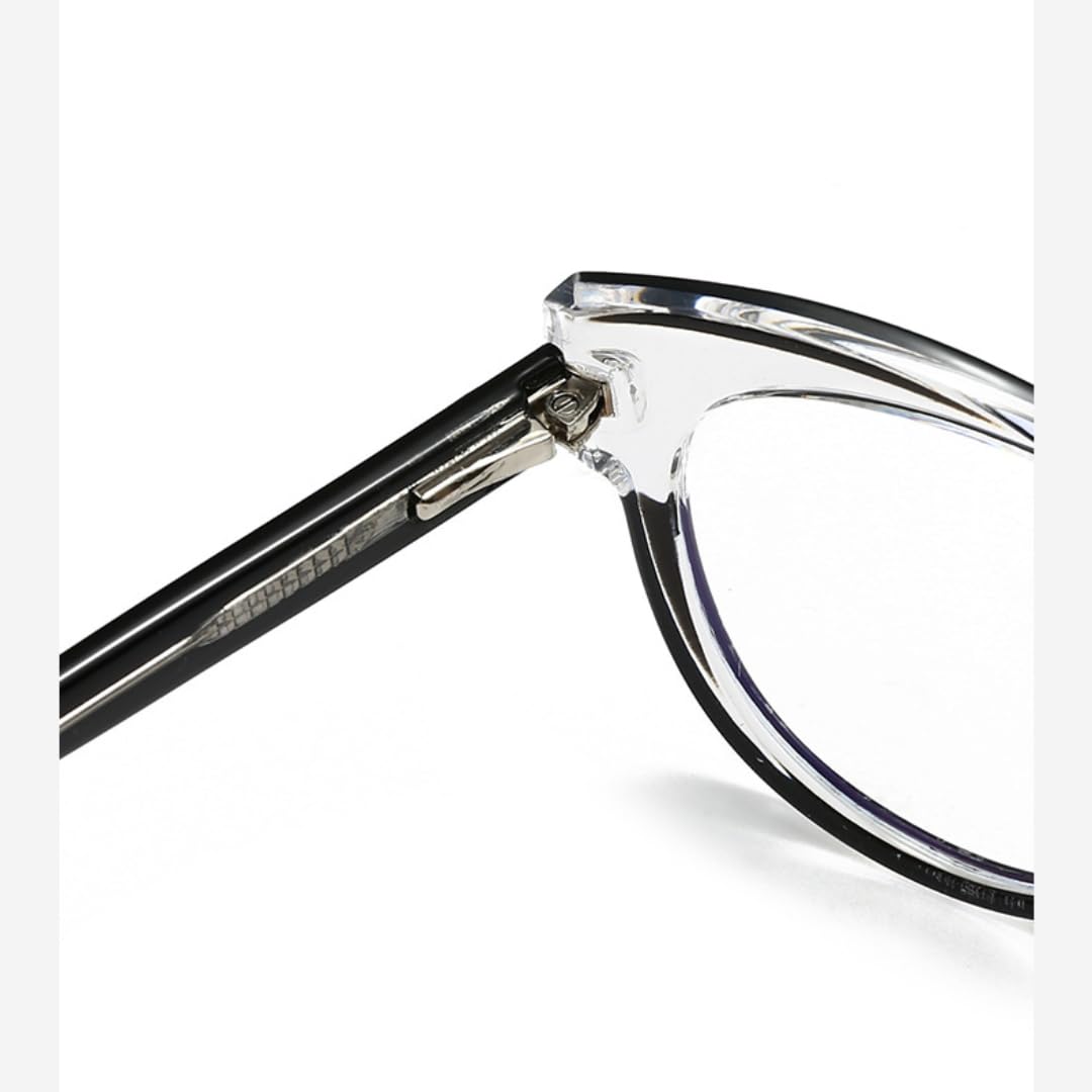 Montura de gafas de sol redondas grandes estilo ojo de gato para mujer con lentes