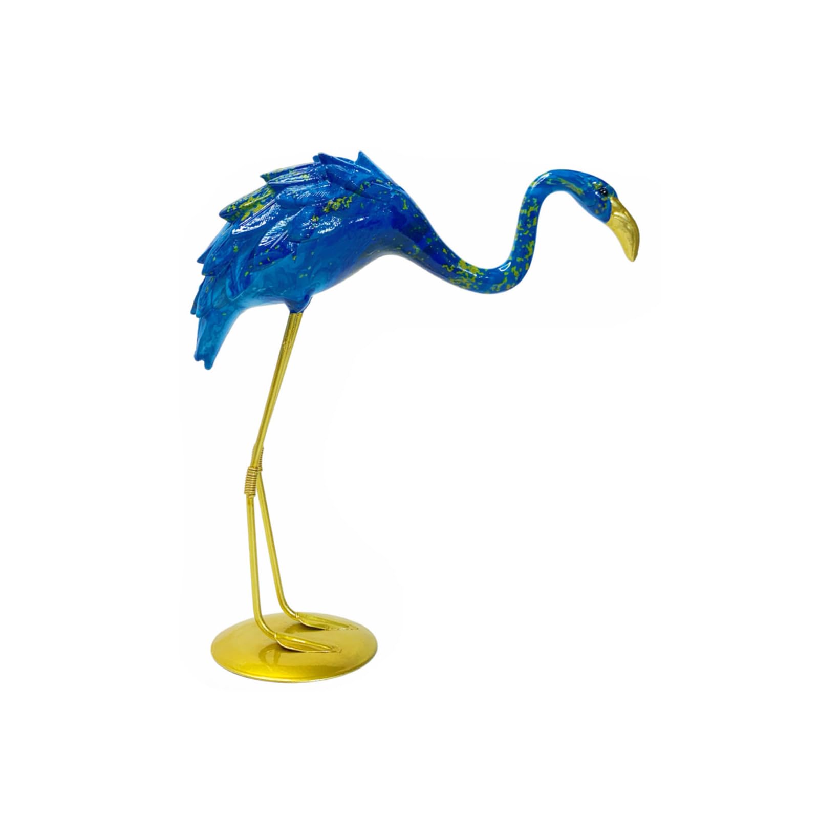 Resin Flamingos Statue Collectible Figurines Flamingos Bird Sculptures Desktop Decoration Ornament for Home Garden Decors Desktop Decorations