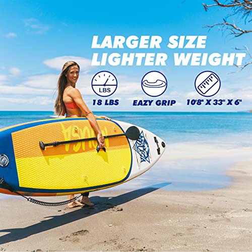 Mousa 10'8''×33'' Inflatable Stand Up Paddle Board, Paddle Board For Adults, Non-Slip Deck, Pvc, Backpack, Removable Fin, Singel-Action Pump, Inflatable Sup For All Skill Levels #TOP3