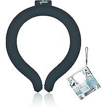 Neck Cooling Tube, Reusable Neck Cooler with Insulated Bag for Outdoor and Indoor in Summer (Black)
