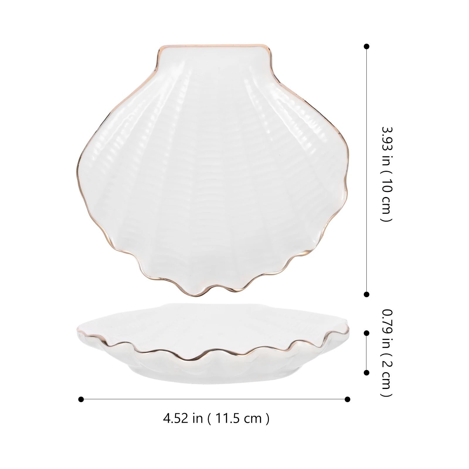 Artykuły gospodarstwa domowego, tacka na biżuterię, 2-częściowa, ceramiczna tacka do przechowywania biżuterii, prosty organizer na biurko w kształcie