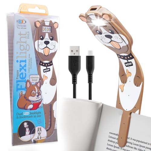Image of Gifts for Readers & Writers Book Light, Clip On Reading Light for Bed, 2in1 Flexilight & Bookmark, Small & Lightweight with a Soft Glow, 2 Batteries Included, Sloth