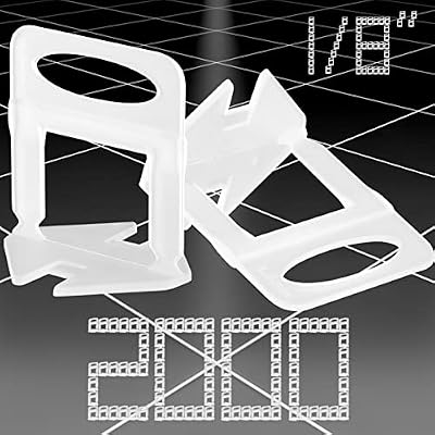 1/8” Tile Leveling System Spacers 2000 PCS Tile Leveling Clips Kit Prevent Tile lippage Leveler Spacers for DIY Professional Ceramic Tile and Stone Installation (1/8 IN, 2000)